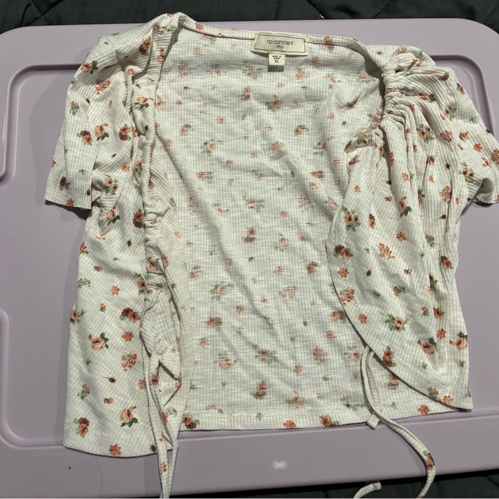 Floral Ruched Crop Top